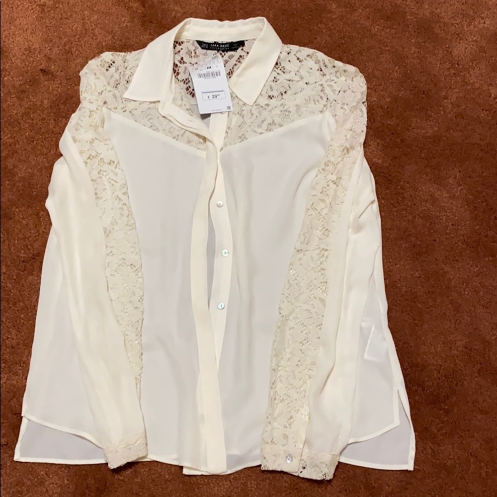 Zara cream blouse